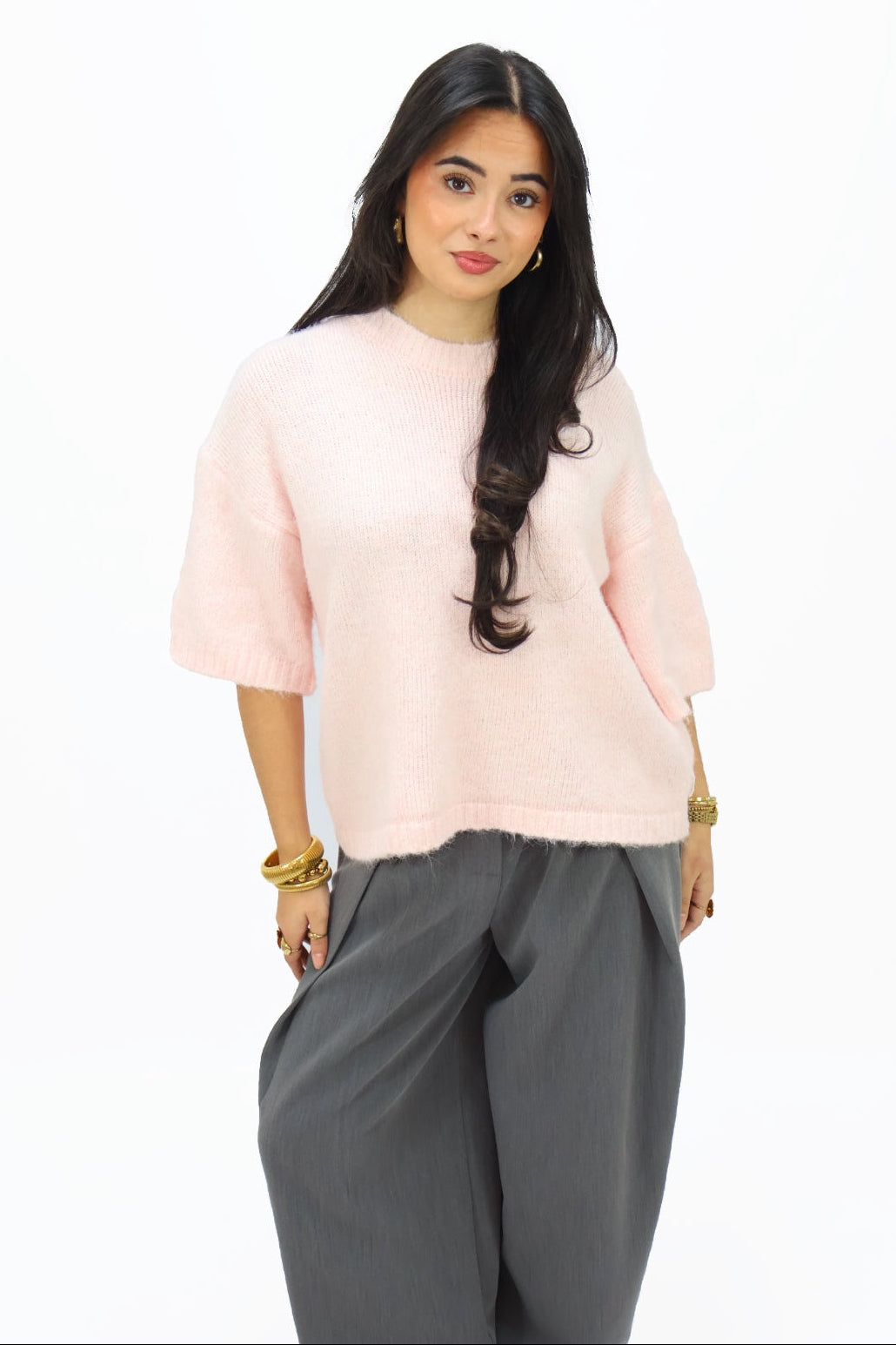 Moos shortsleeve sweater - Pink