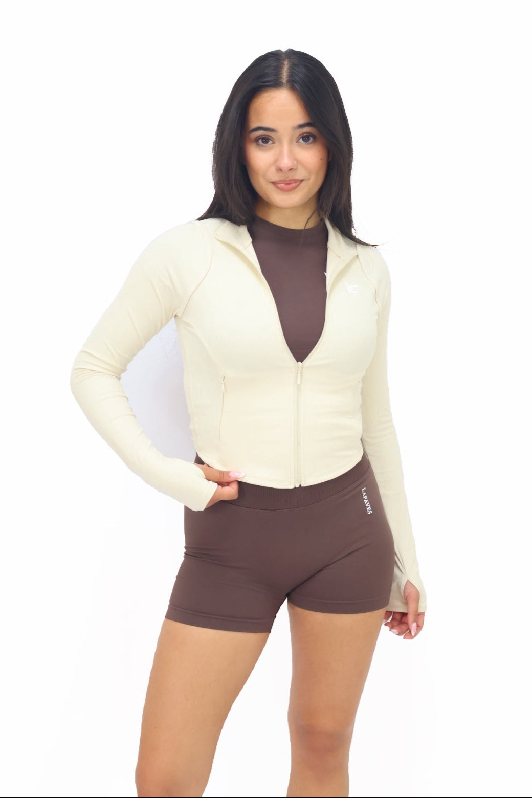 Essential Zip up vest - Beige