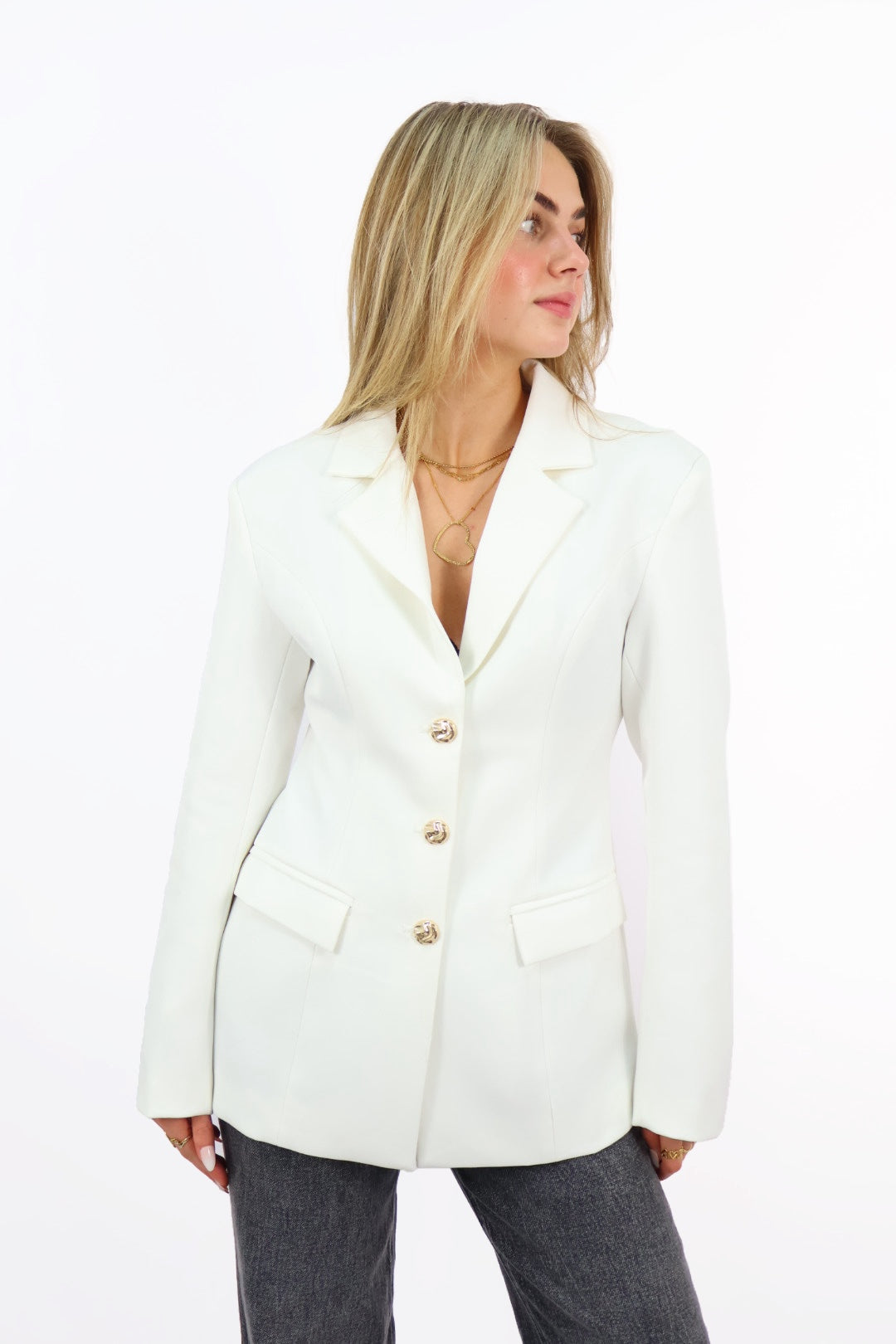 Levi Blazer - White