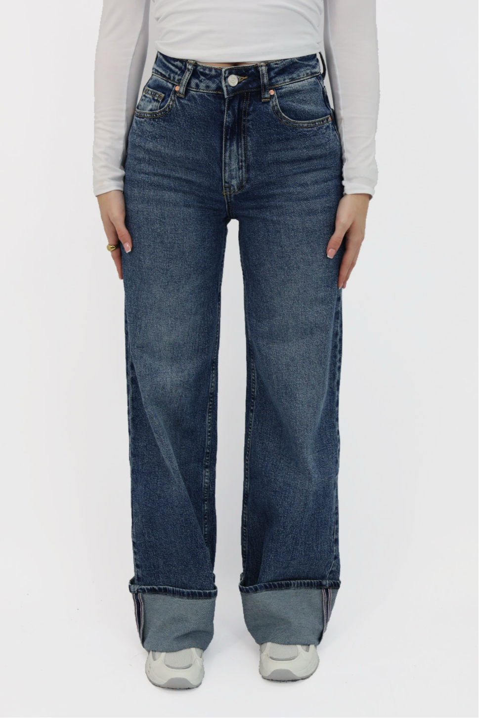 Folded Jeans - Blue | W3629-5