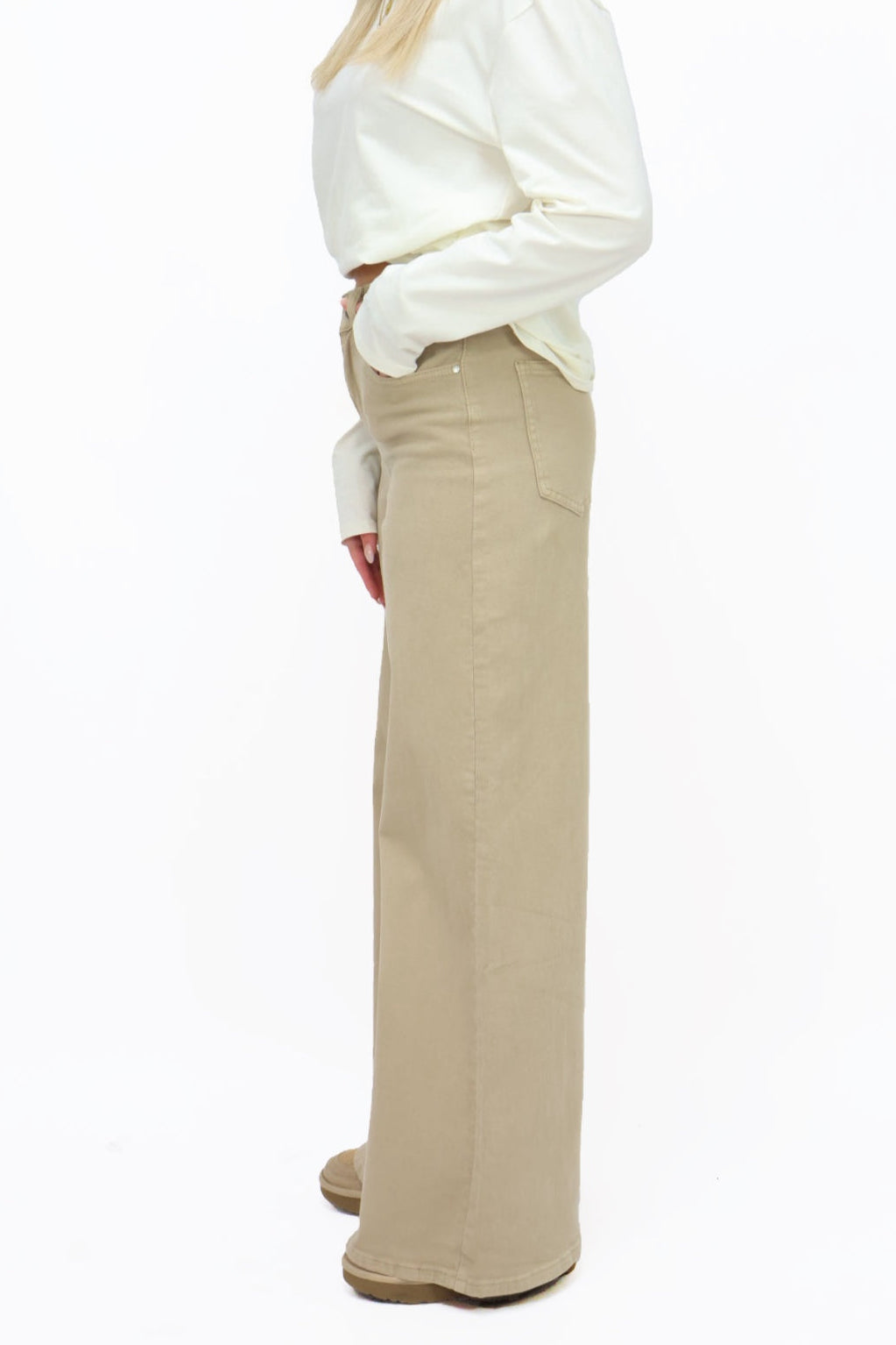 Mira wide leg Jeans | RD9031-8 - Beige