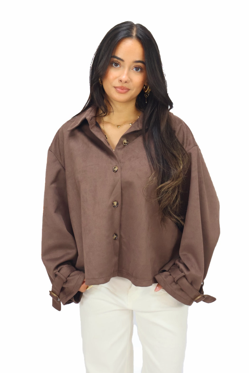 Mads Suede Look Blouse | Ambika