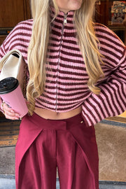 Noé zip vest - Pink/bordeaux