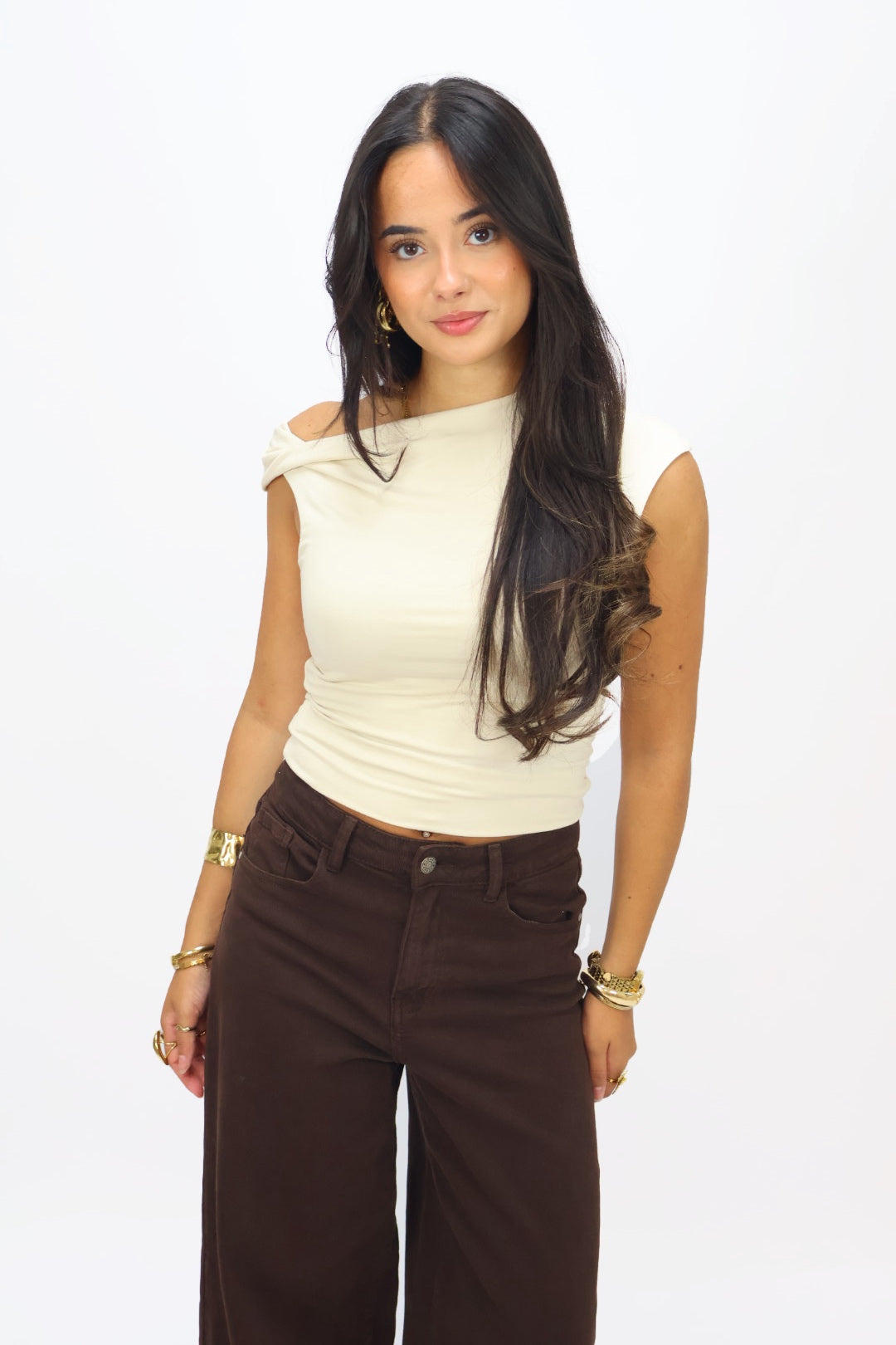 Dotty Top - Beige