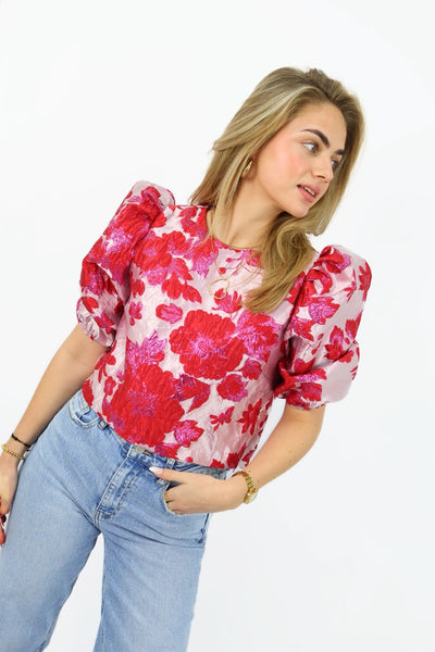 Flower Top - Red