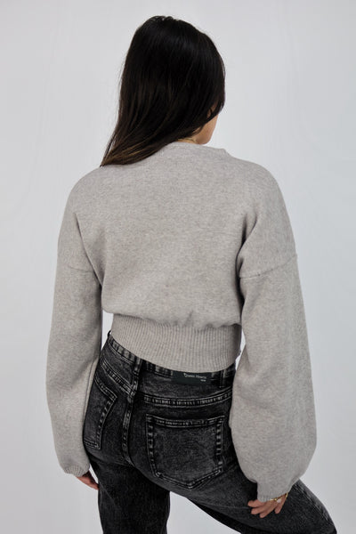 Nara Cropped Sweater - Grey