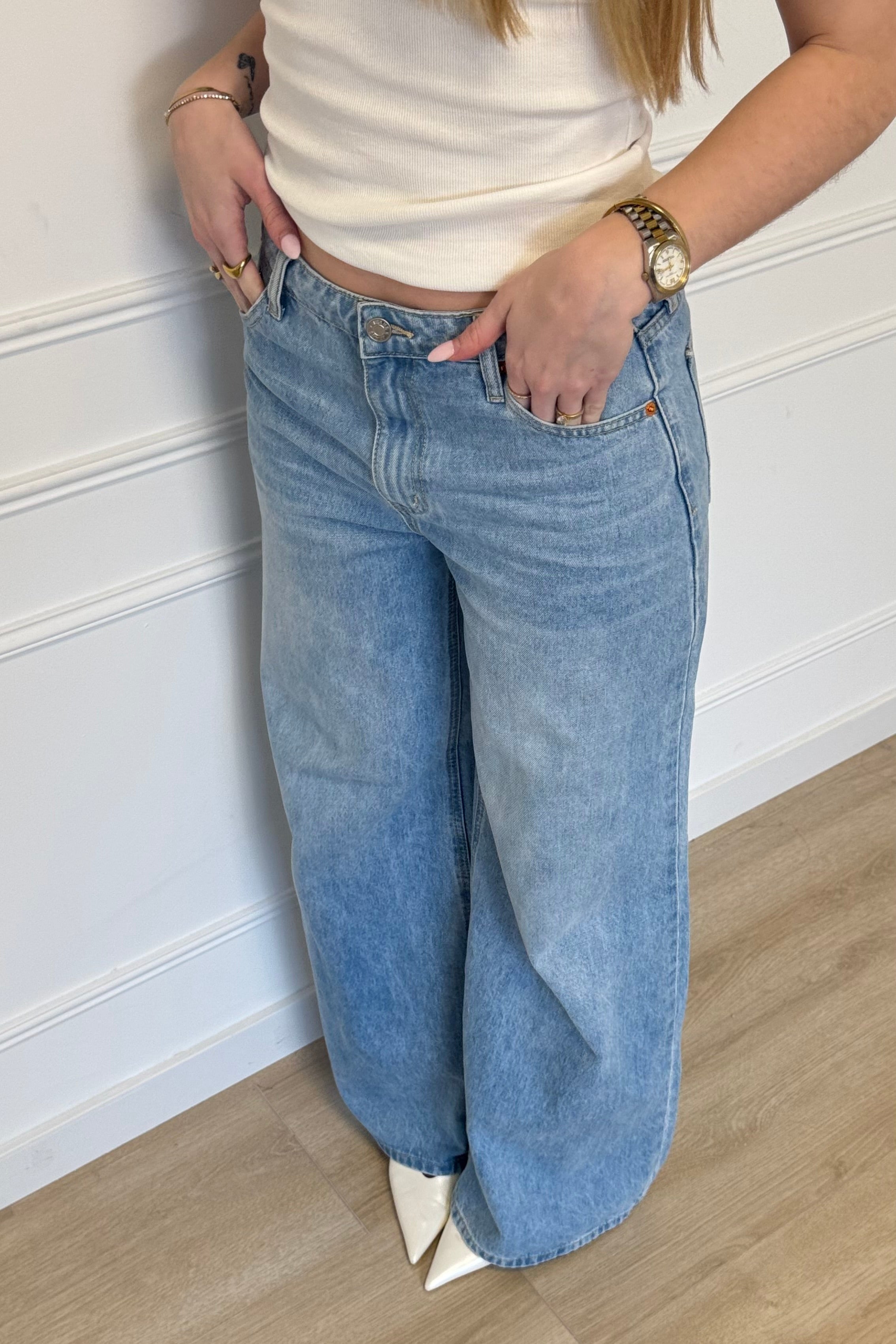 Coco wide leg jeans  - Blue