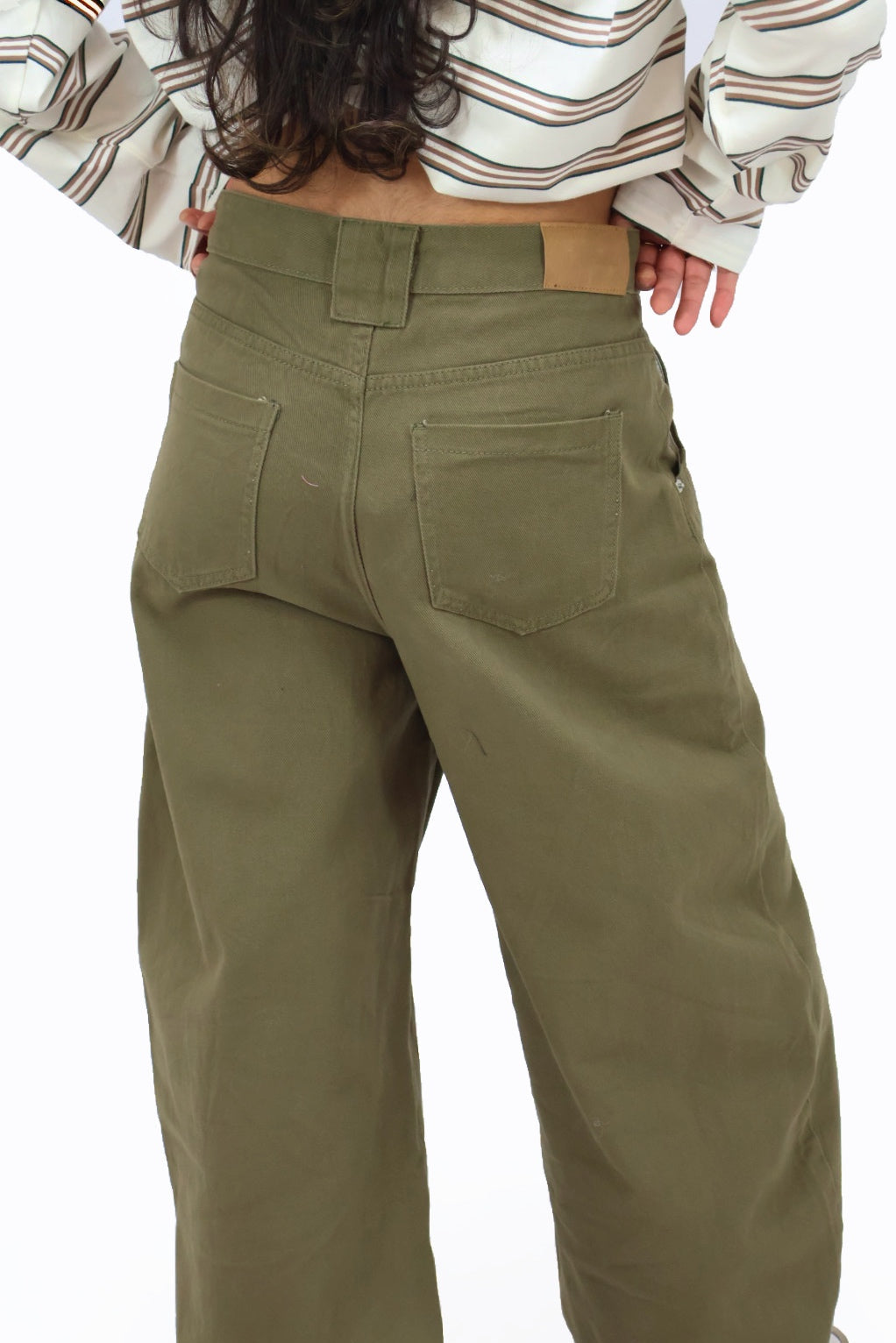 Karlijn wide leg jeans - Green