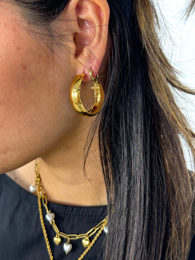 Golden Hoops Earring