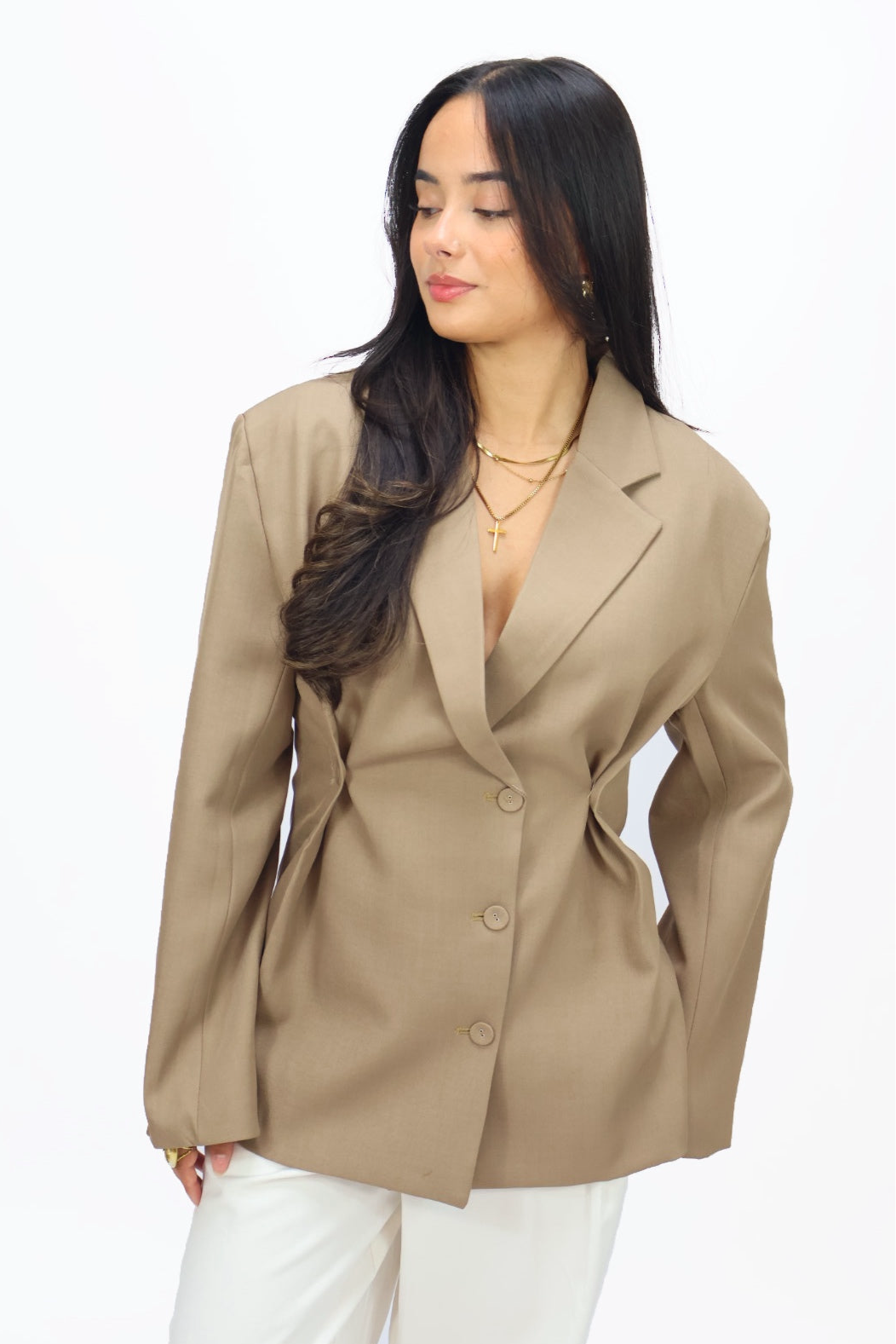 Rosie Blazer - Taupe