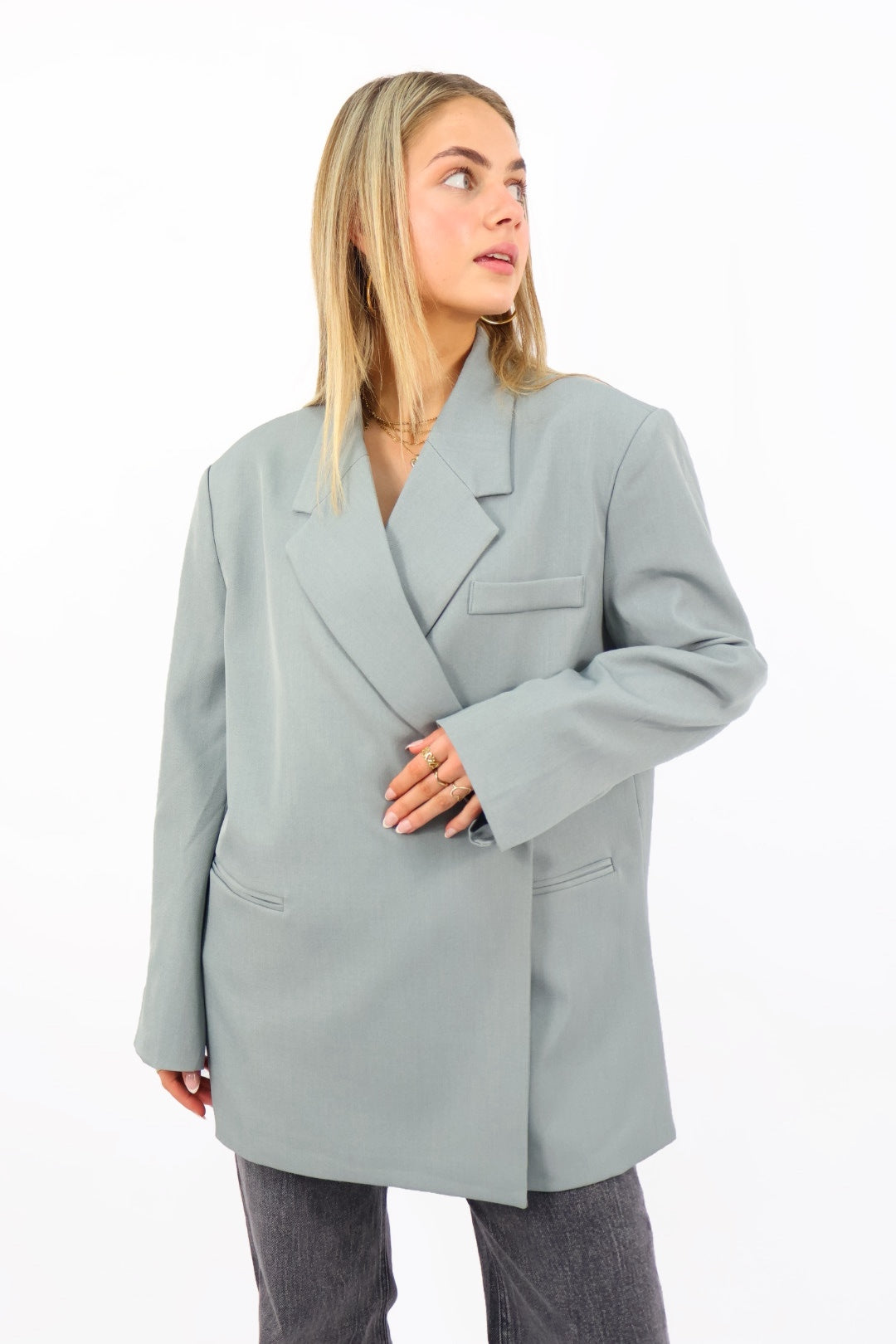 Olivia Oversized Blazer - Grey