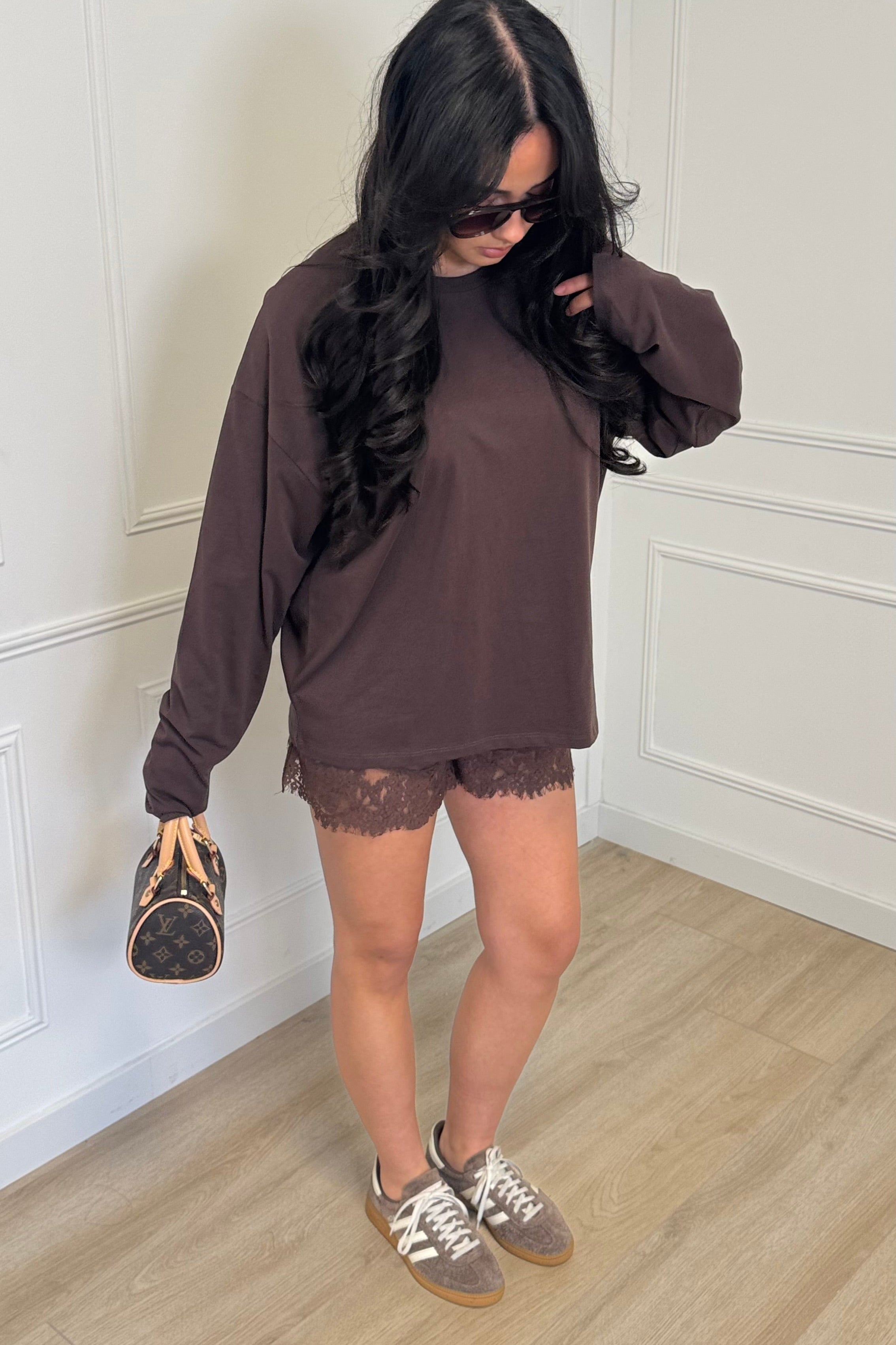 Lace Short- Brown