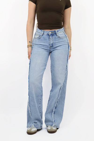 Jordan Wide Leg Jeans - Blue | W3766