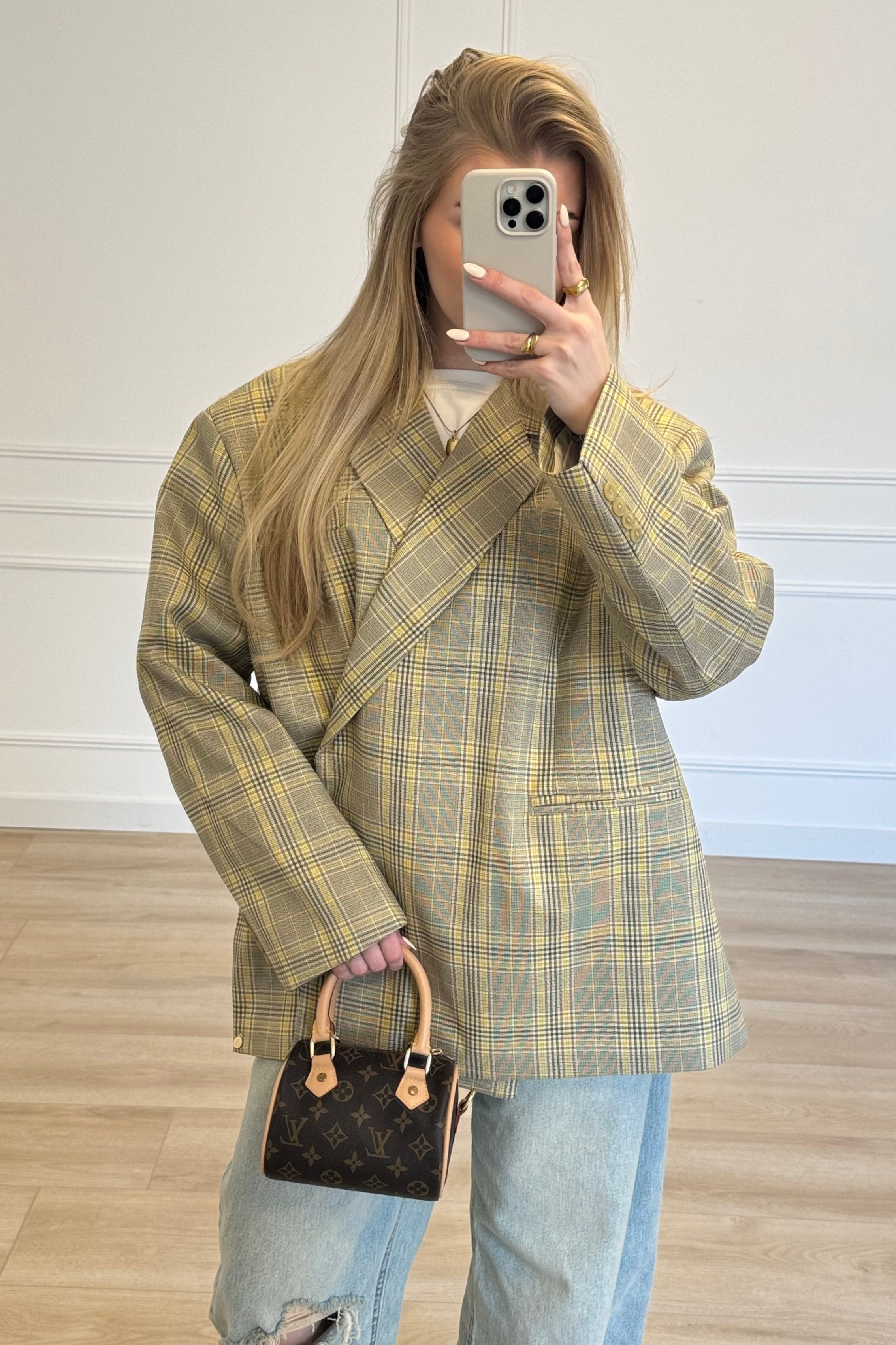 Lorelai blazer Plaid - Yellow