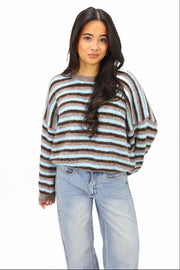 Britt sweater - Brown/Blue