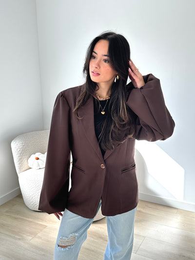 Puff Blazer Dani - Chocolate Brown