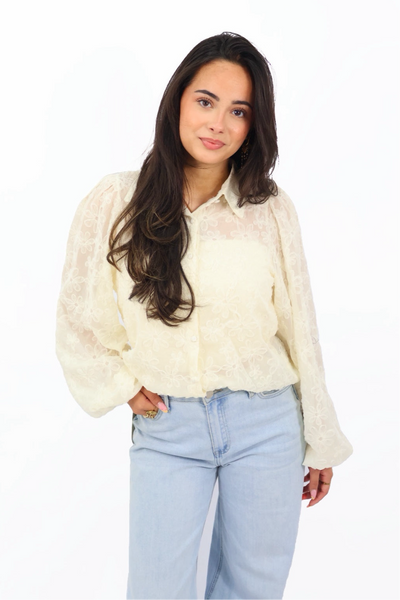 Flower Blouse - Creme