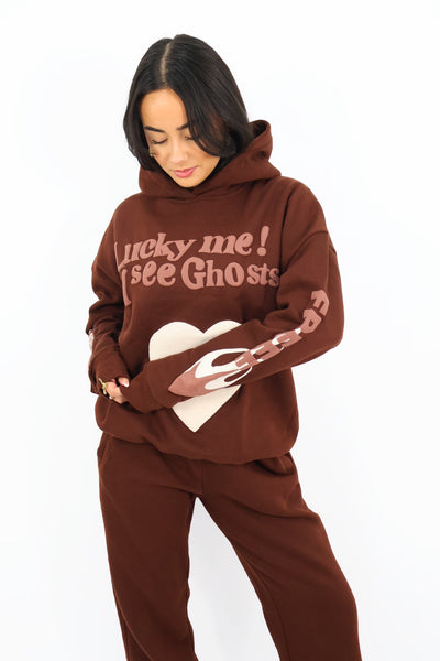 Lucky Me Hoodie - Chocolate Brown