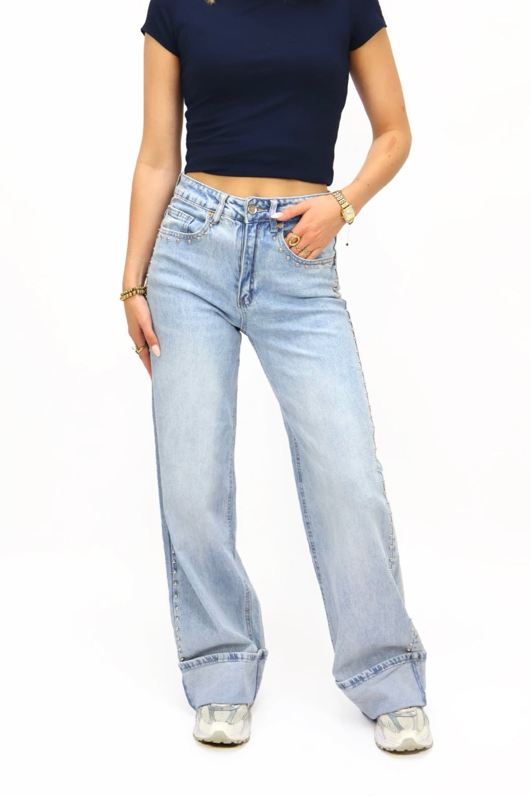 Manouk Wide Leg Jeans | A3668