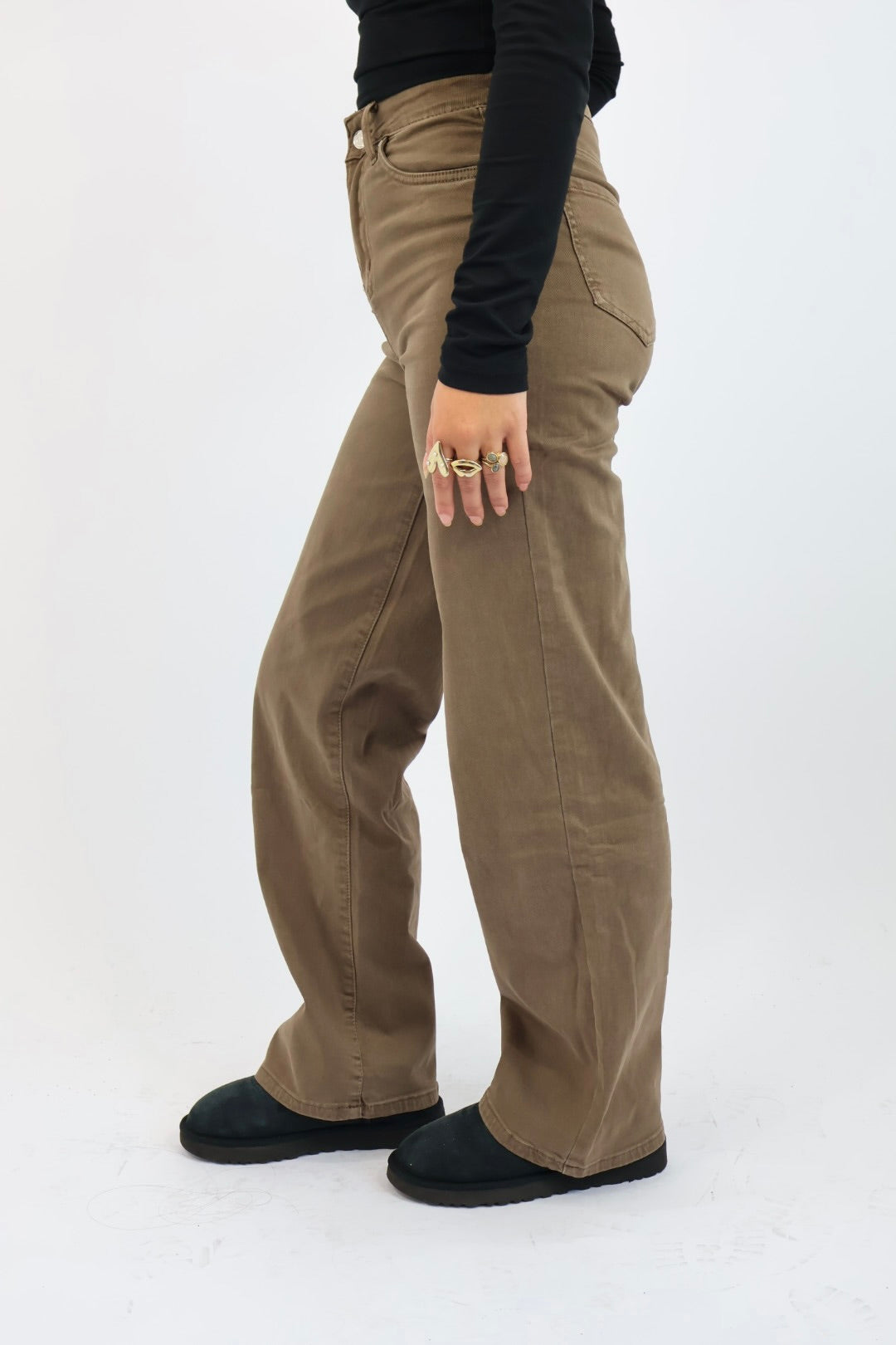 Pip Wide Leg Jeans - Brown | DJ2405-2