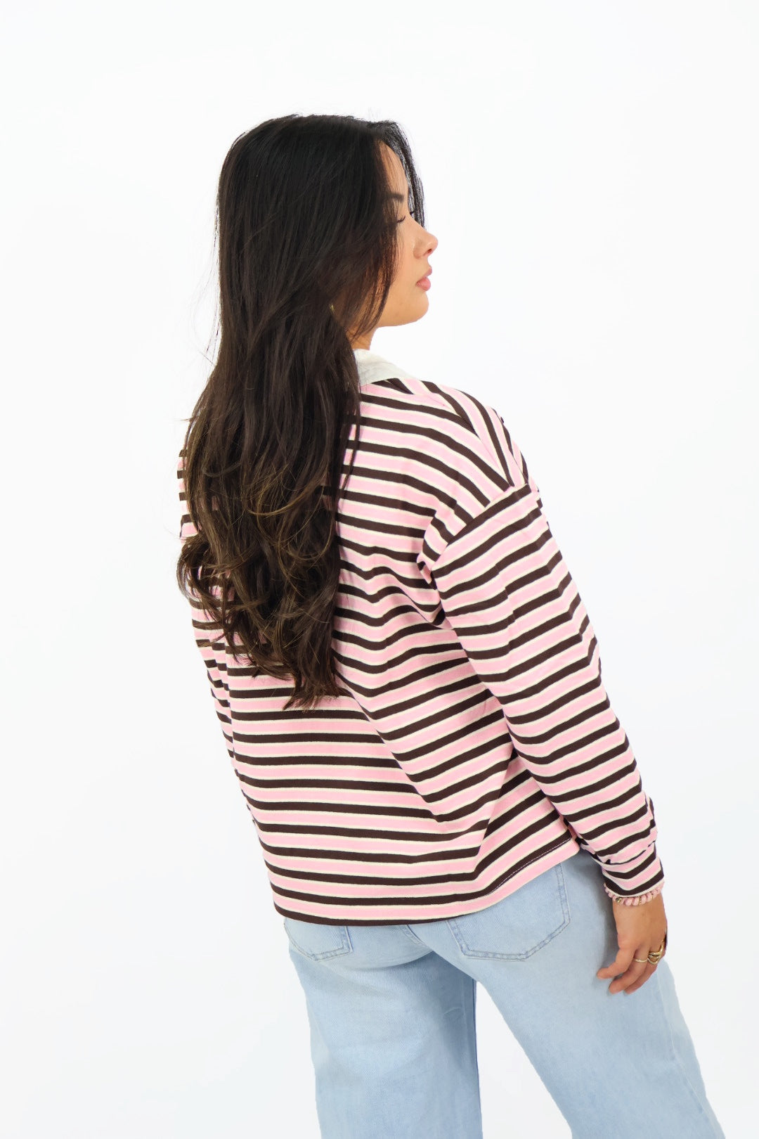 Malou polo - Brown/Pink