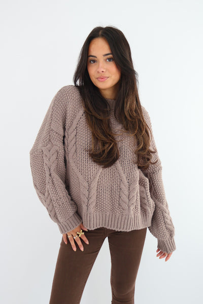 Britt Knit Sweater - Brown