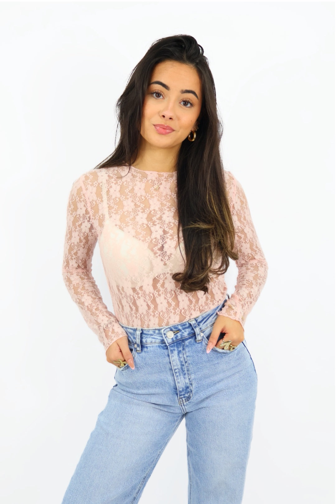 Kanten Top Lou  - Pink L1452