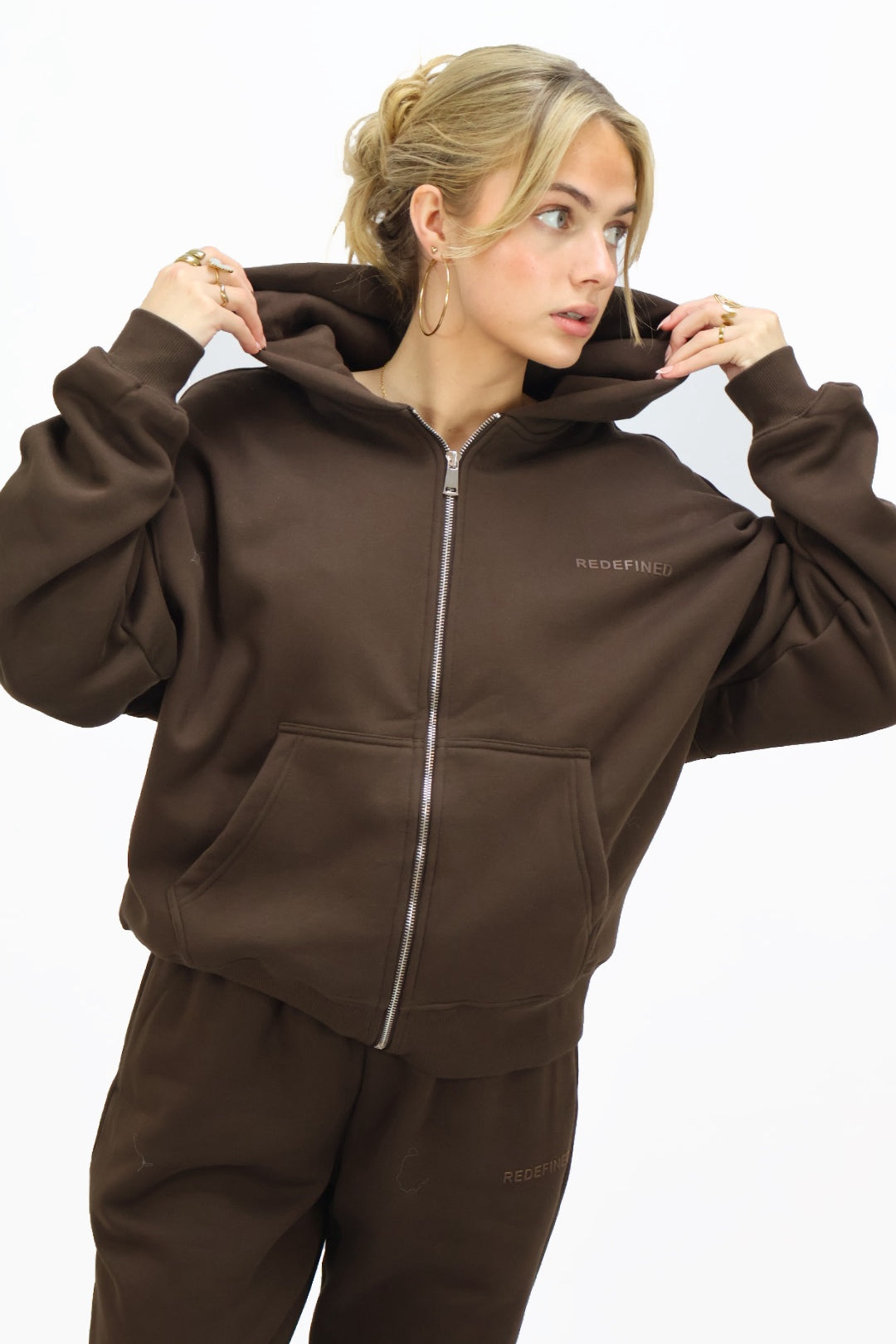 Redefined zip vest - Brown