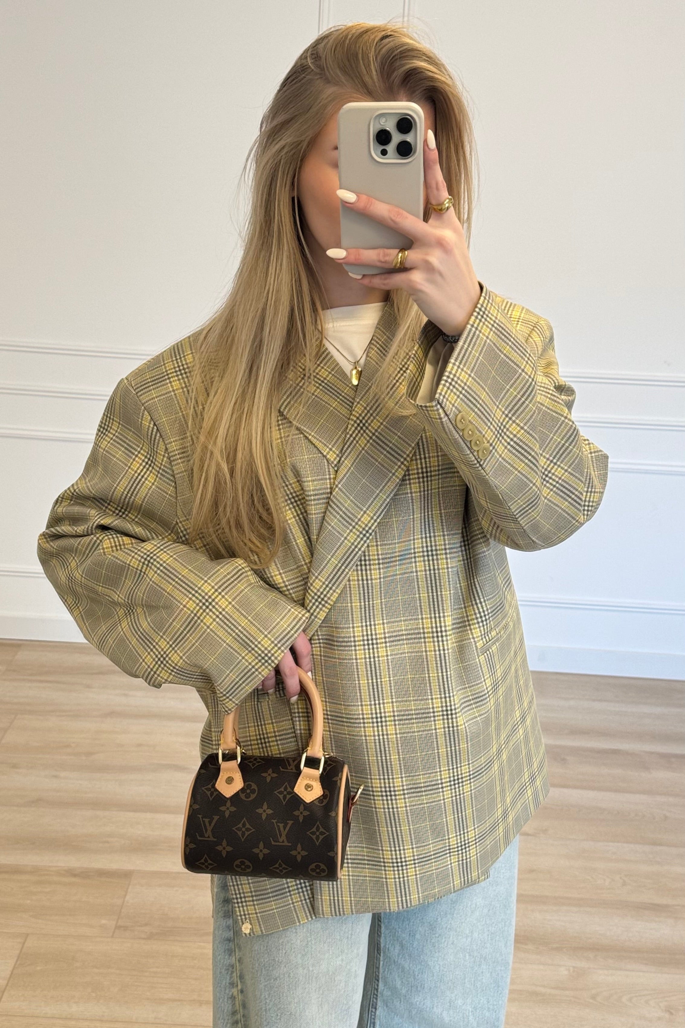 Lorelai blazer Plaid - Yellow