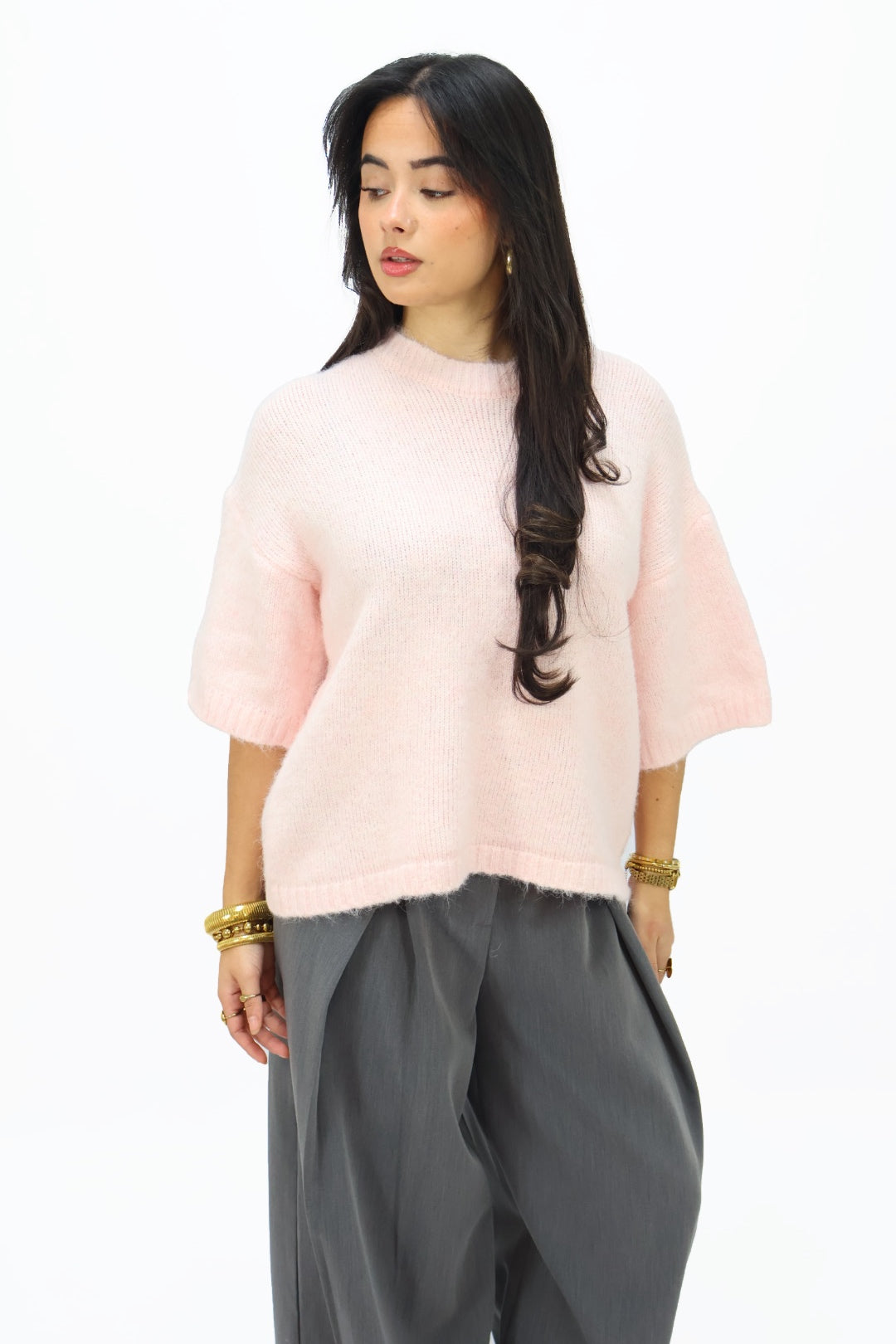 Moos shortsleeve sweater - Pink