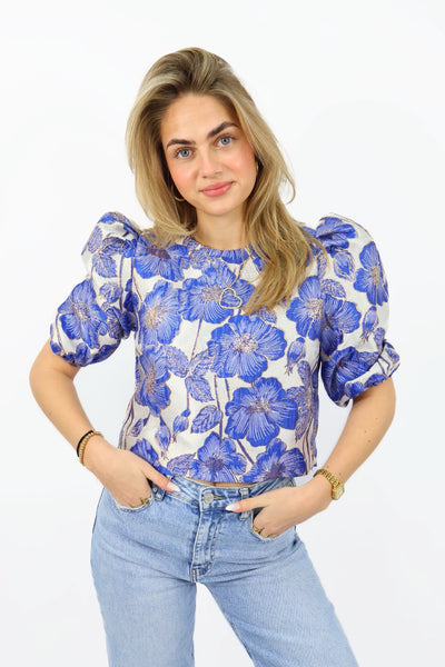 Flower Top - Blue