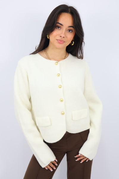 Chloe Cardigan - White