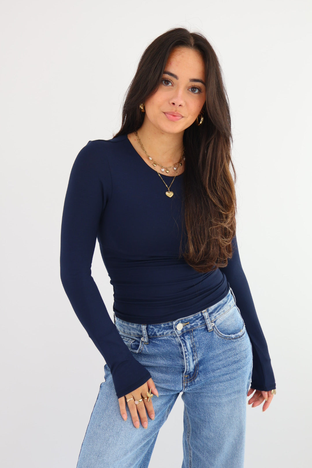 Leah top - Navy