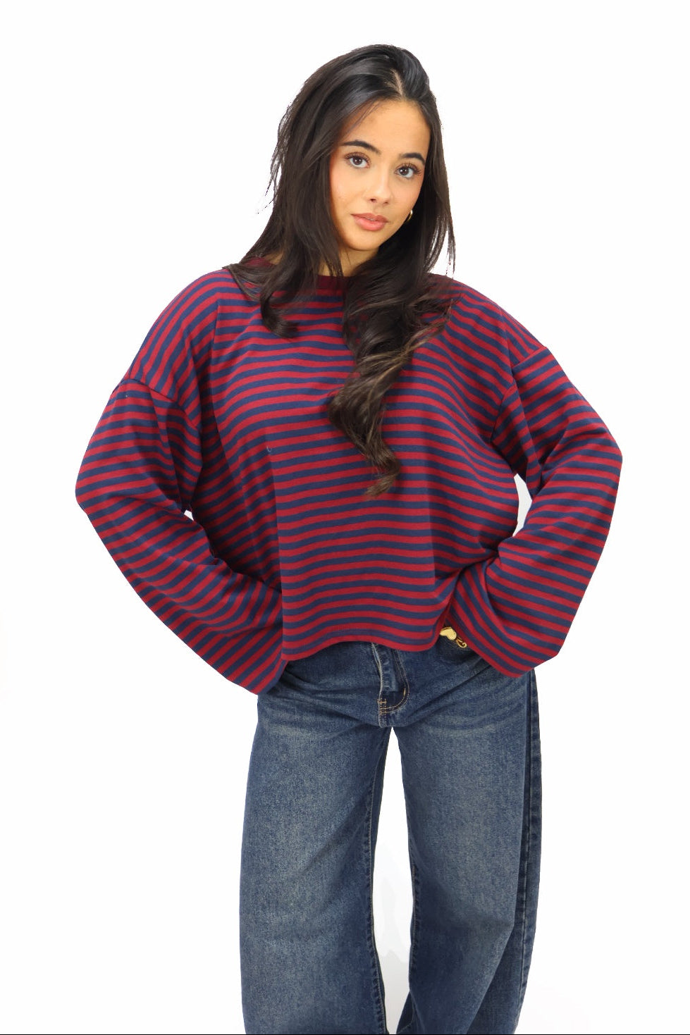 Beau longsleeve - Bordeaux/Navy