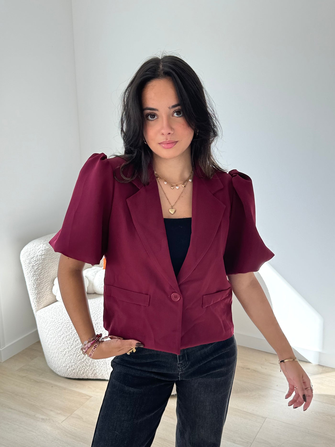 Puff Blazer Lisa - Bordeaux