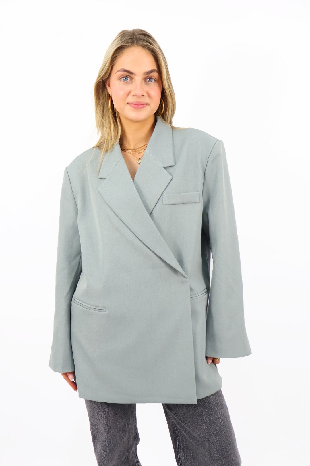 Olivia Oversized Blazer - Grey