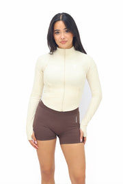 Essential Zip up vest - Beige