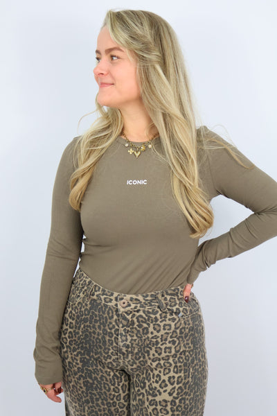 Iconic top - Taupe