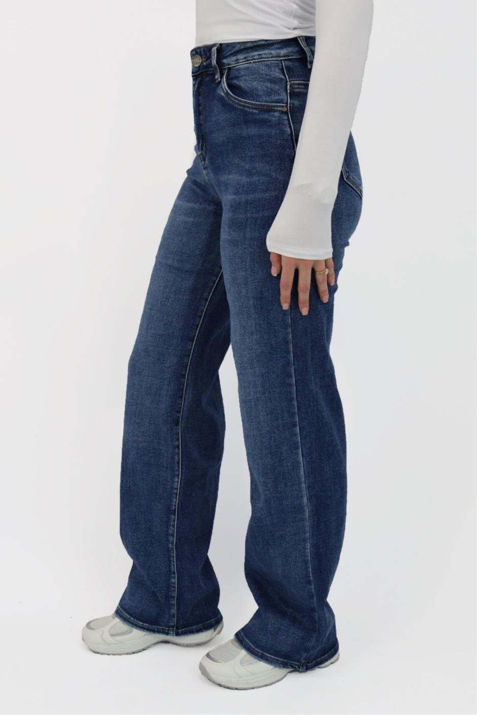 Pip Wide Leg Jeans - Blue Washed | DJ2521