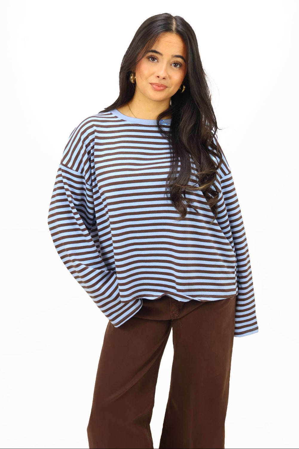 Beau longsleeve - Blue/Brown