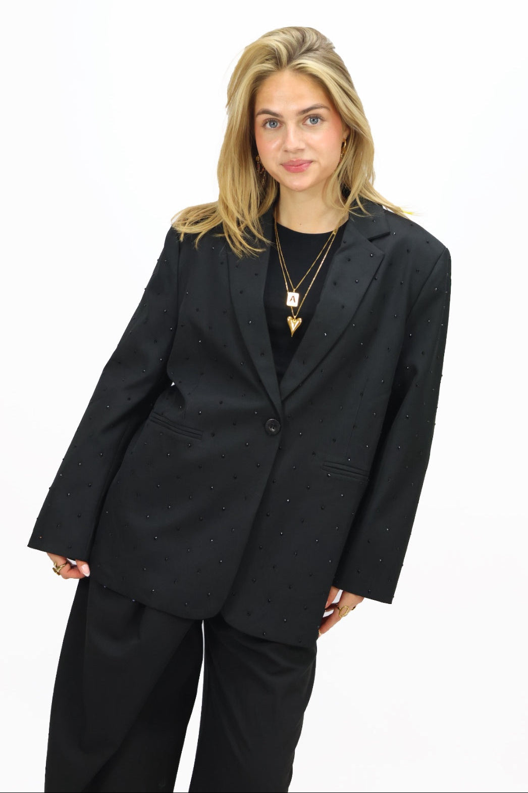 Ambika rhinestones blazer - Black