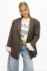 Teddy blazer striped - Brown