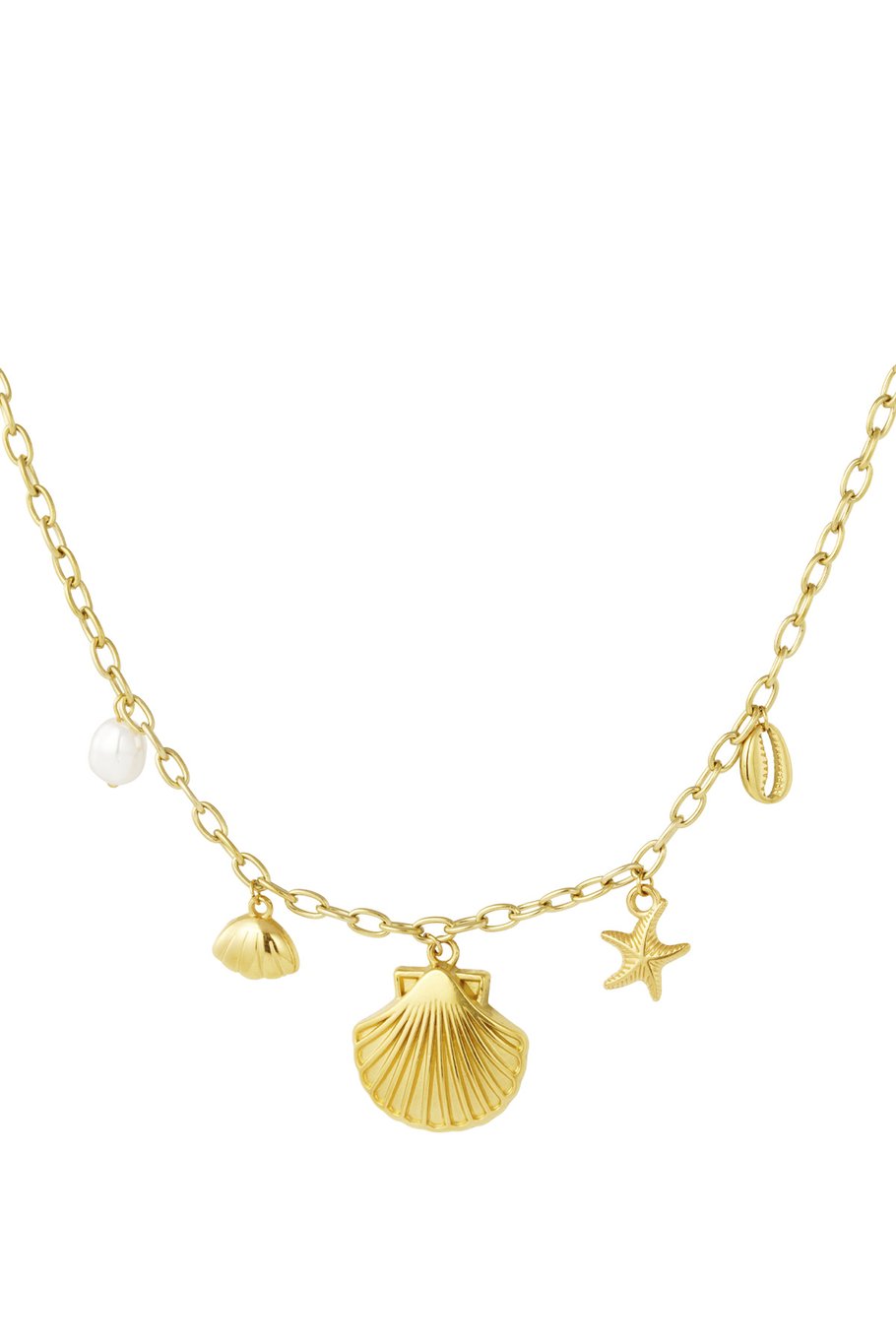 Shell Charm Ketting | Gold