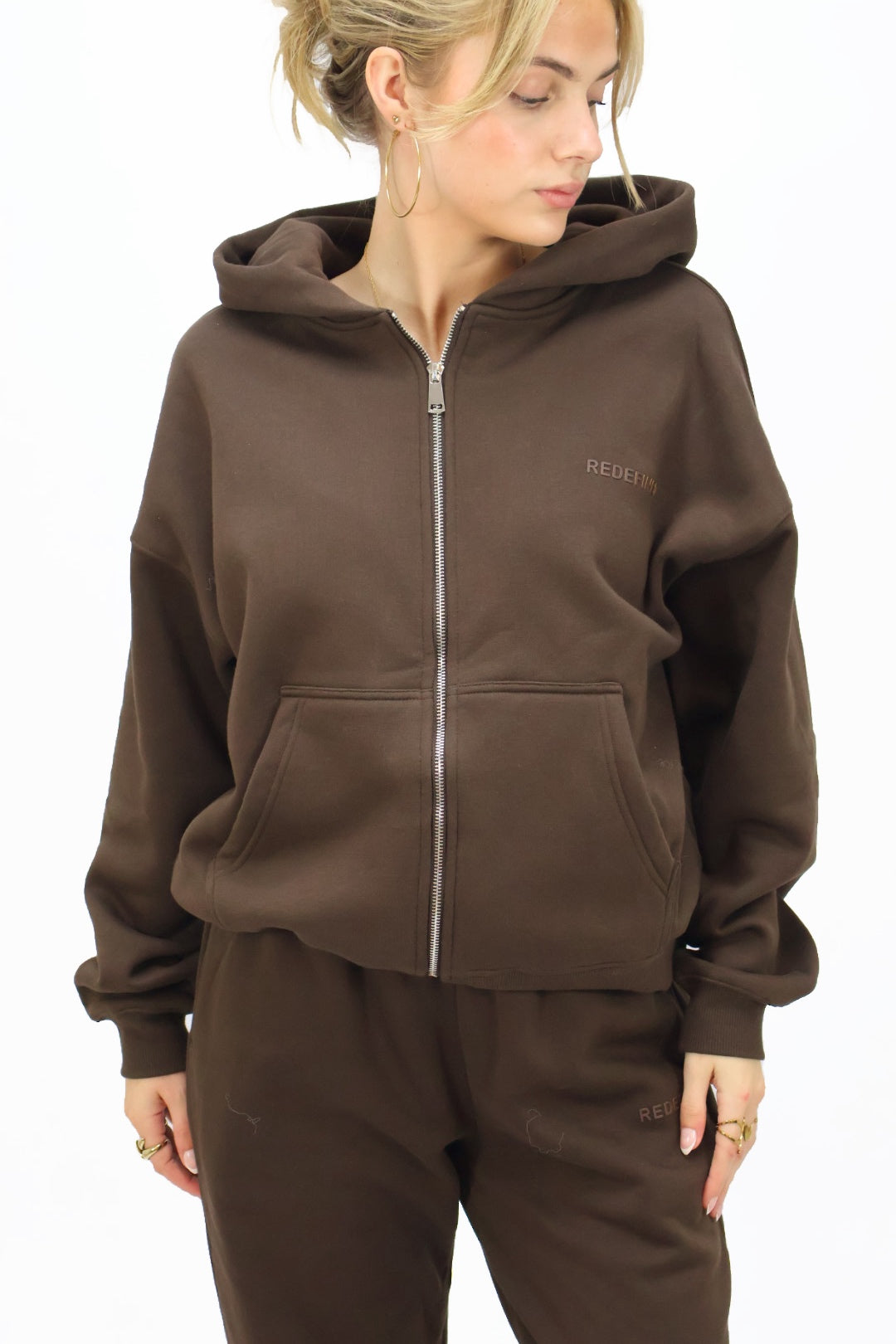 Redefined zip vest - Brown