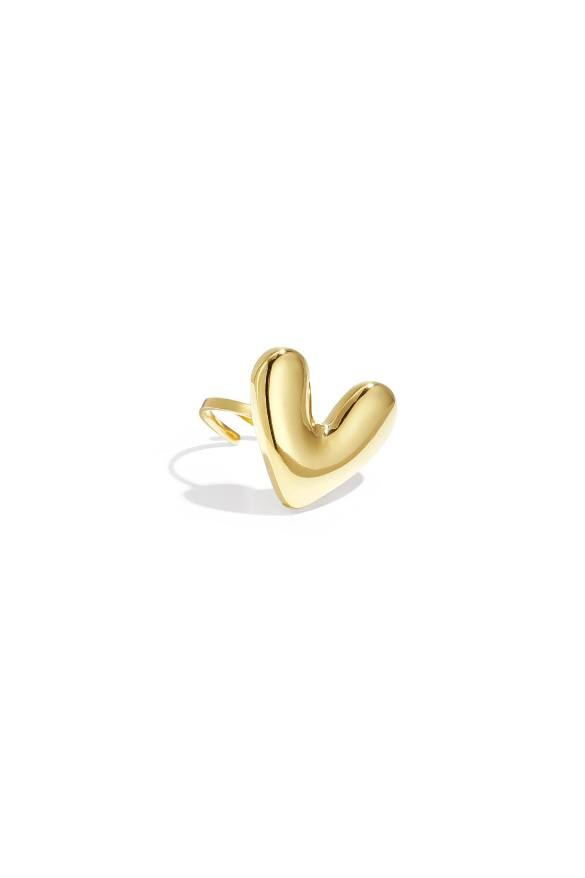 Chunky heart ring - Goud