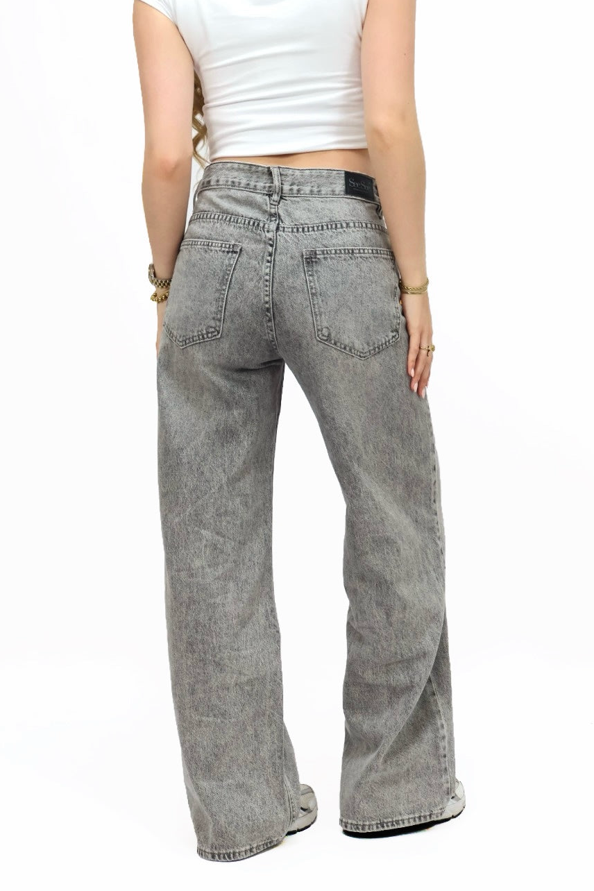 Lisa wide leg Jeans Grey - A332