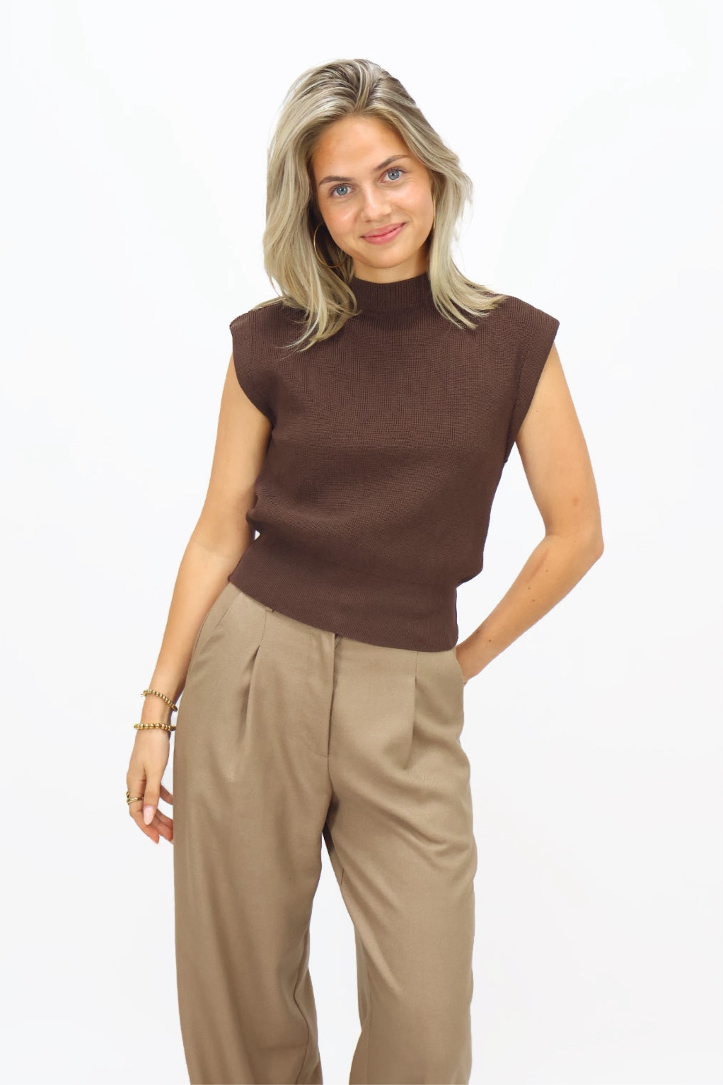 Katy top - Brown