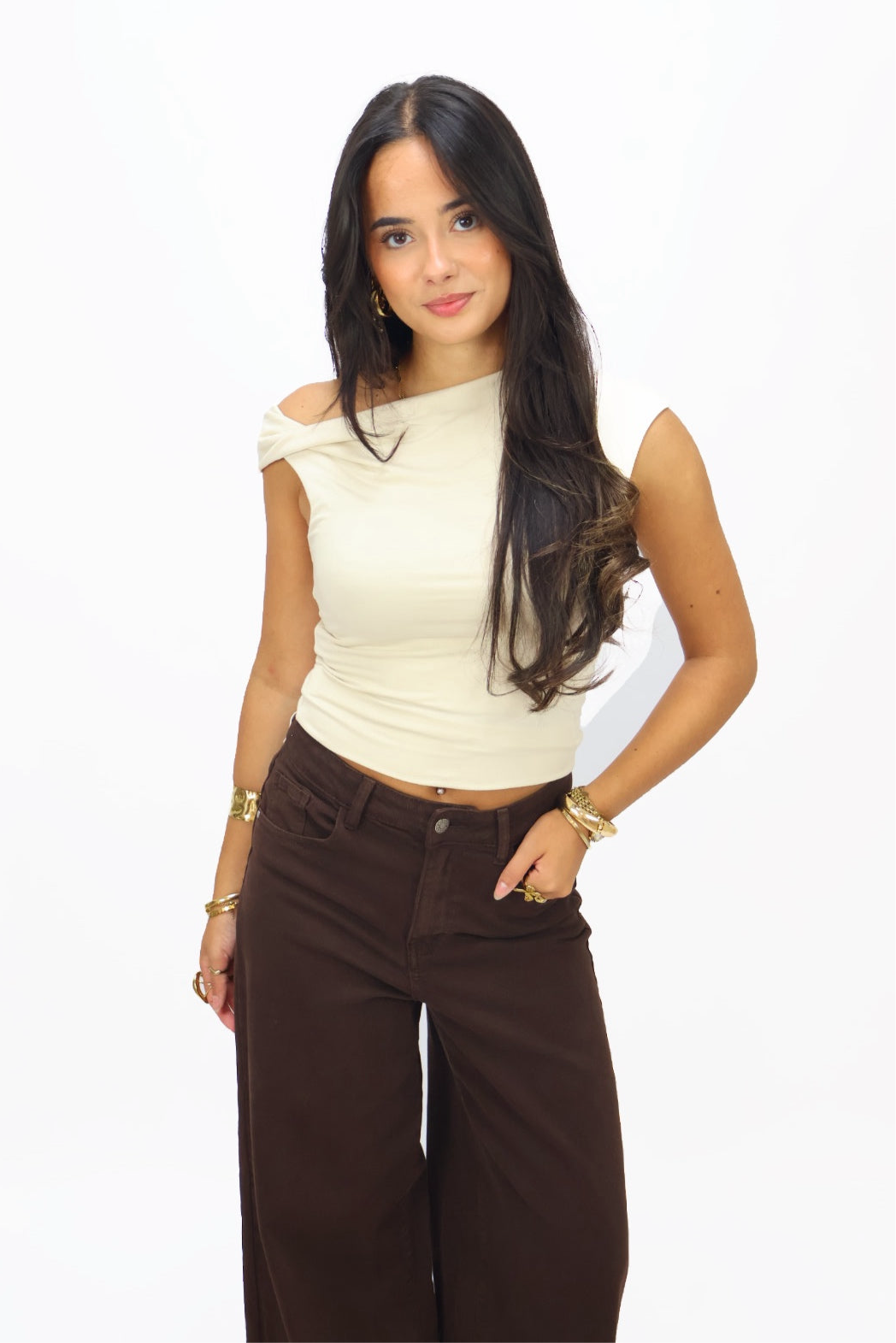 Dotty Top - Beige