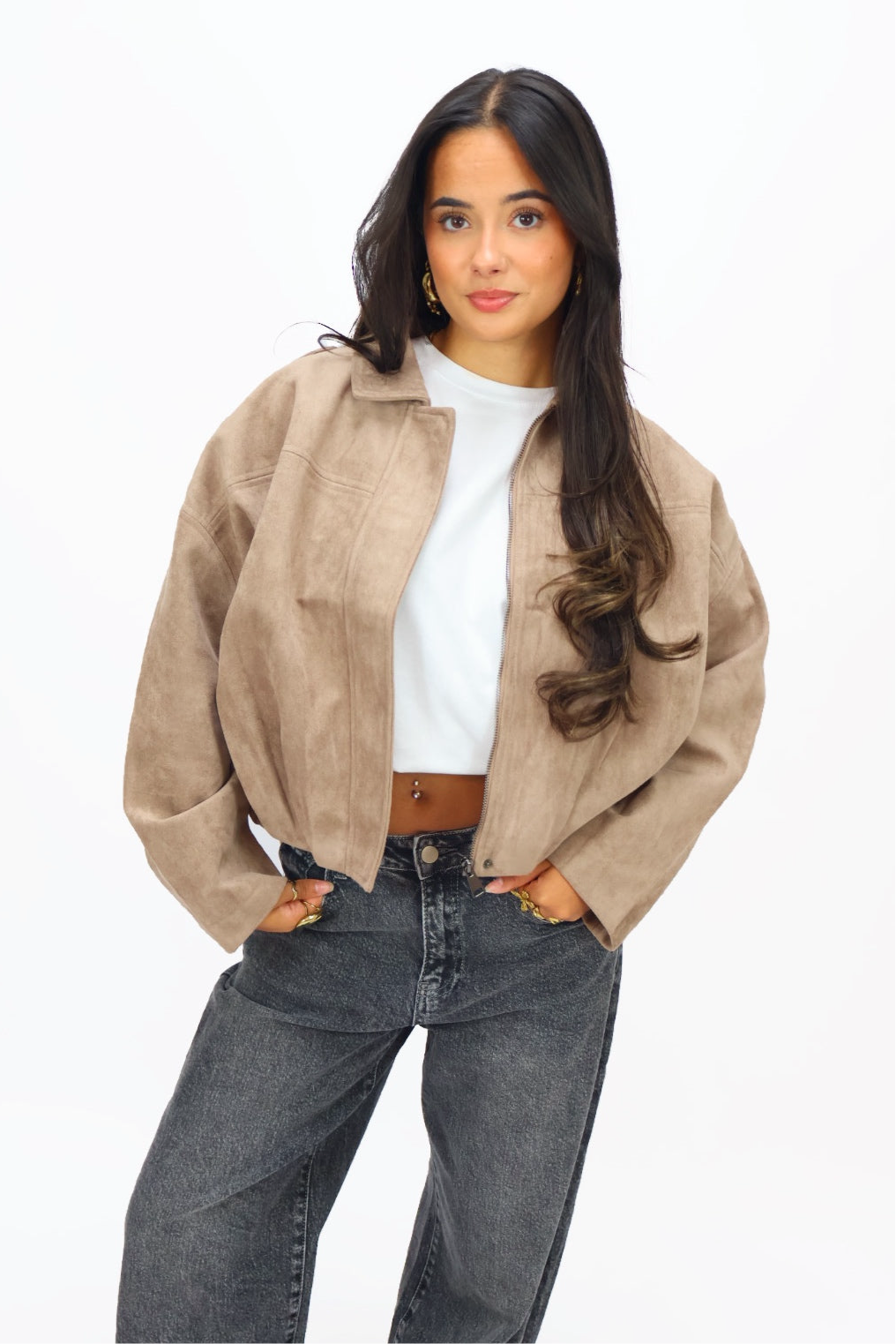 Puck Jacket | Suede Look