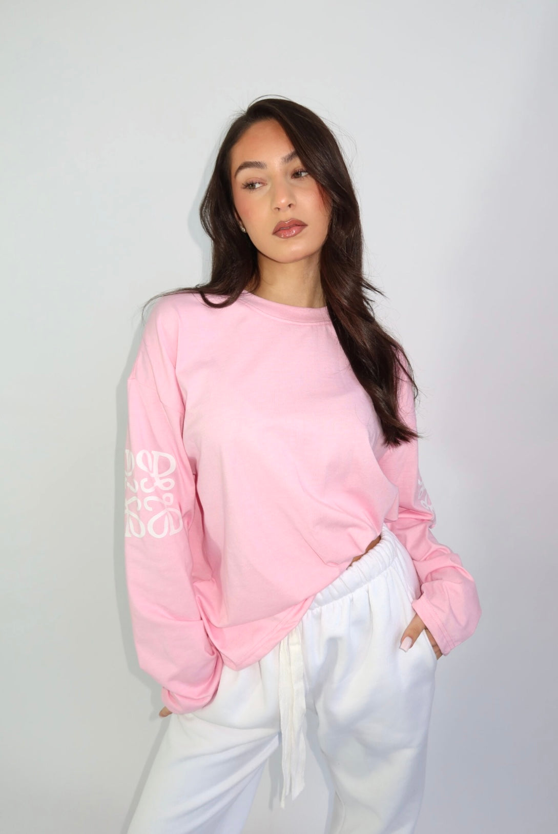 The monogram Longsleeve - Light pink